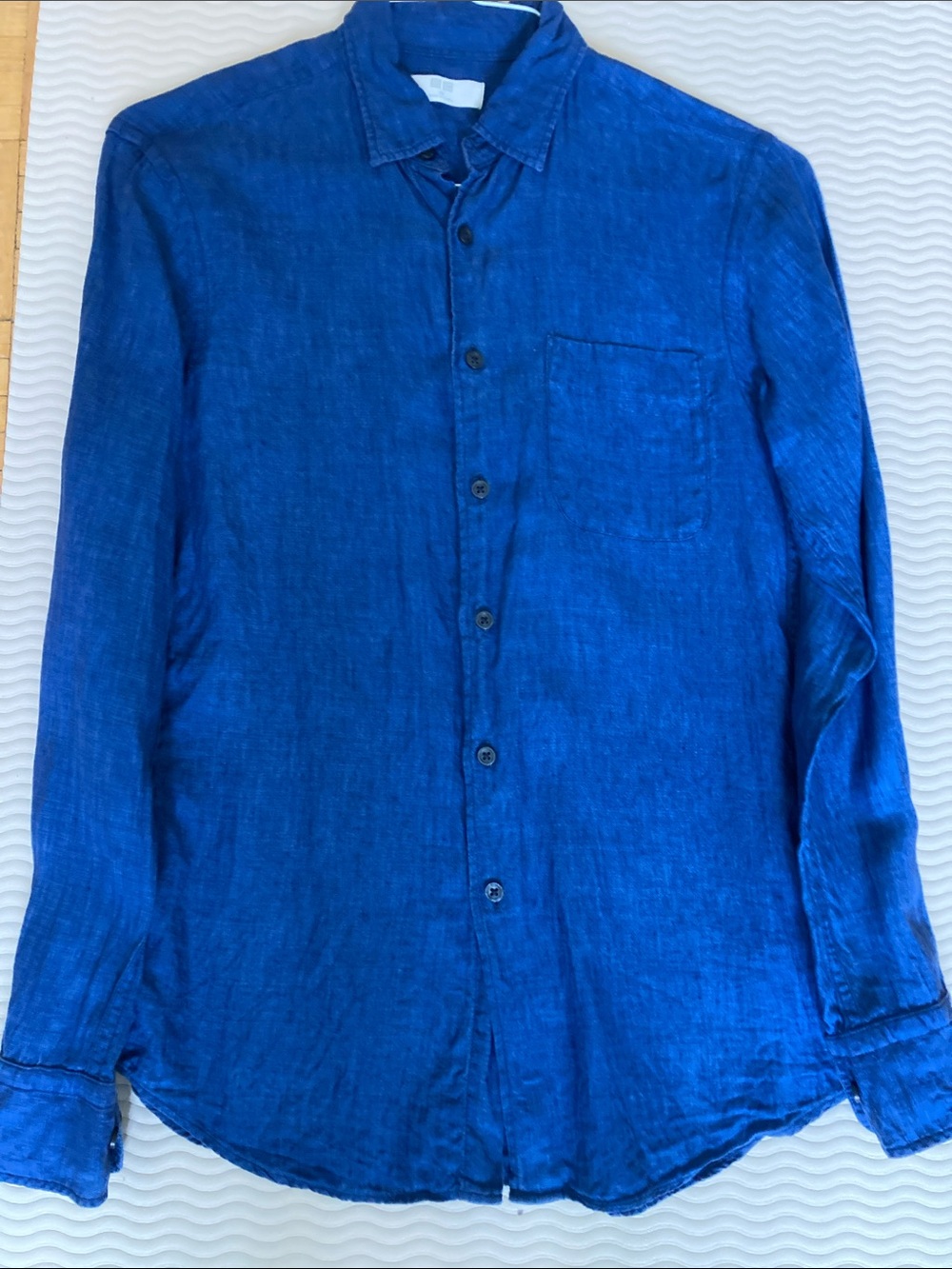 Uniqlo Navy Blue Linen Shirt